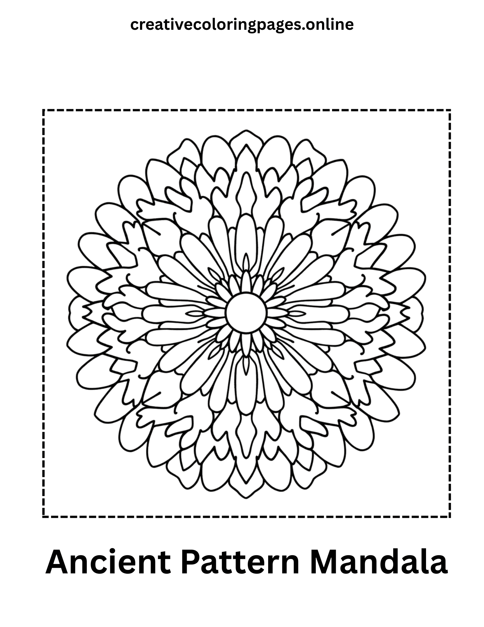 Printable Ancient Mandala - Image 1