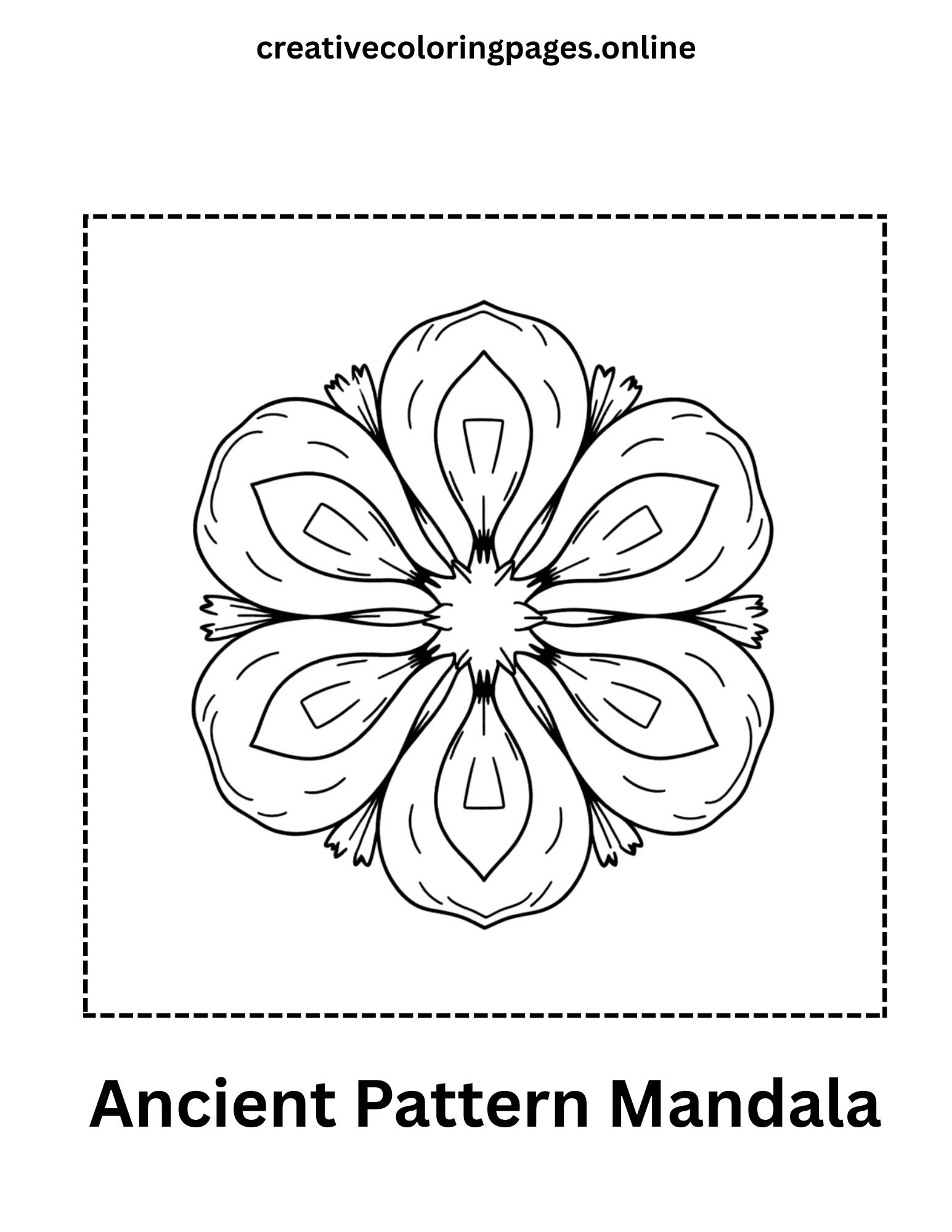 Ancient Pattern Mandala Page - Image 1