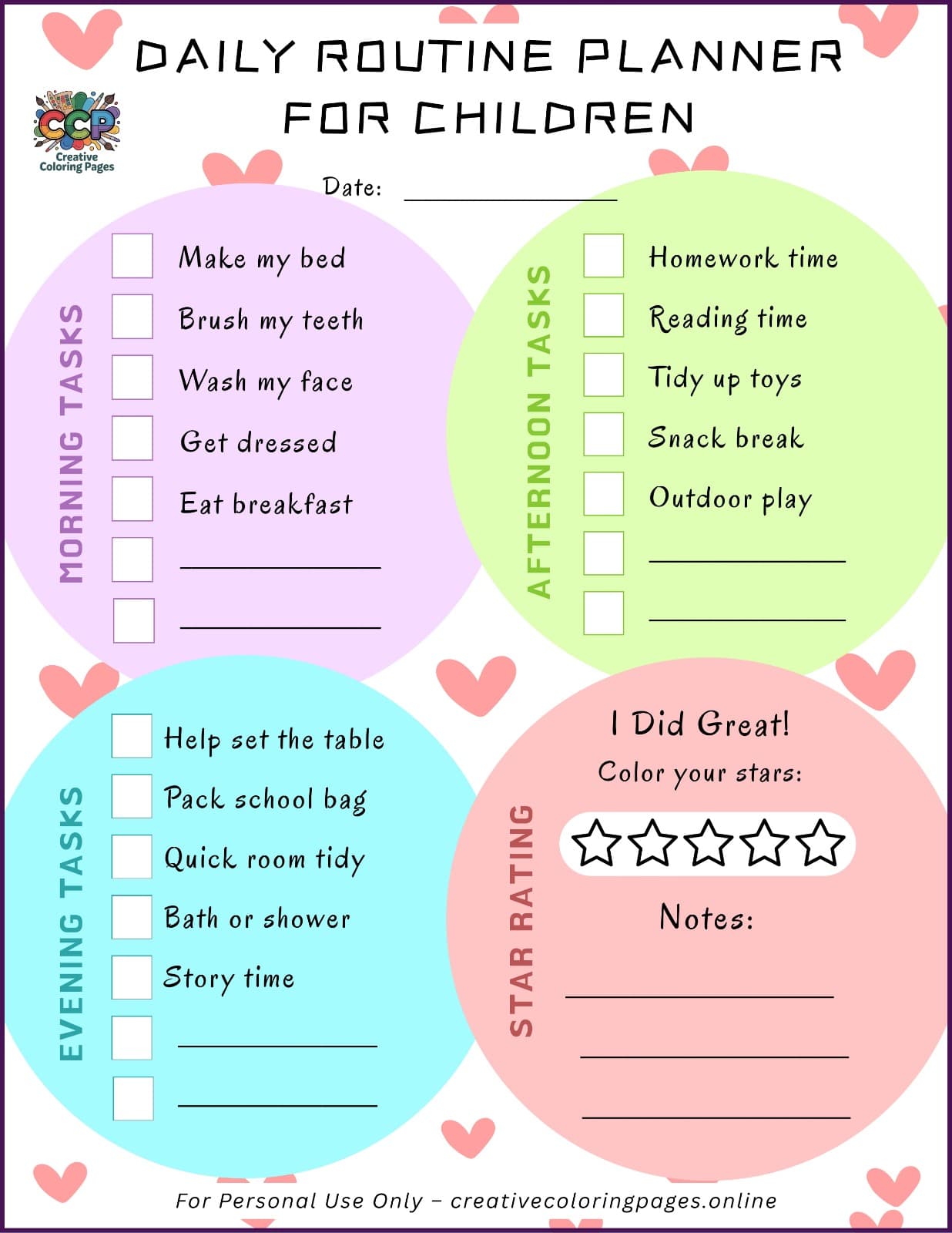 Interactive Daily Routine Planner for Kids - Fun and Easy - Image 1