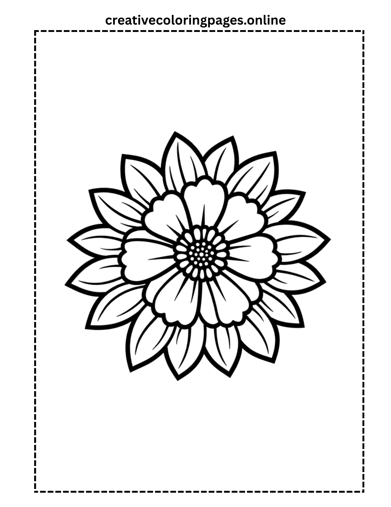 Flower Mandala Coloring Page - Floral Pattern - Image 1