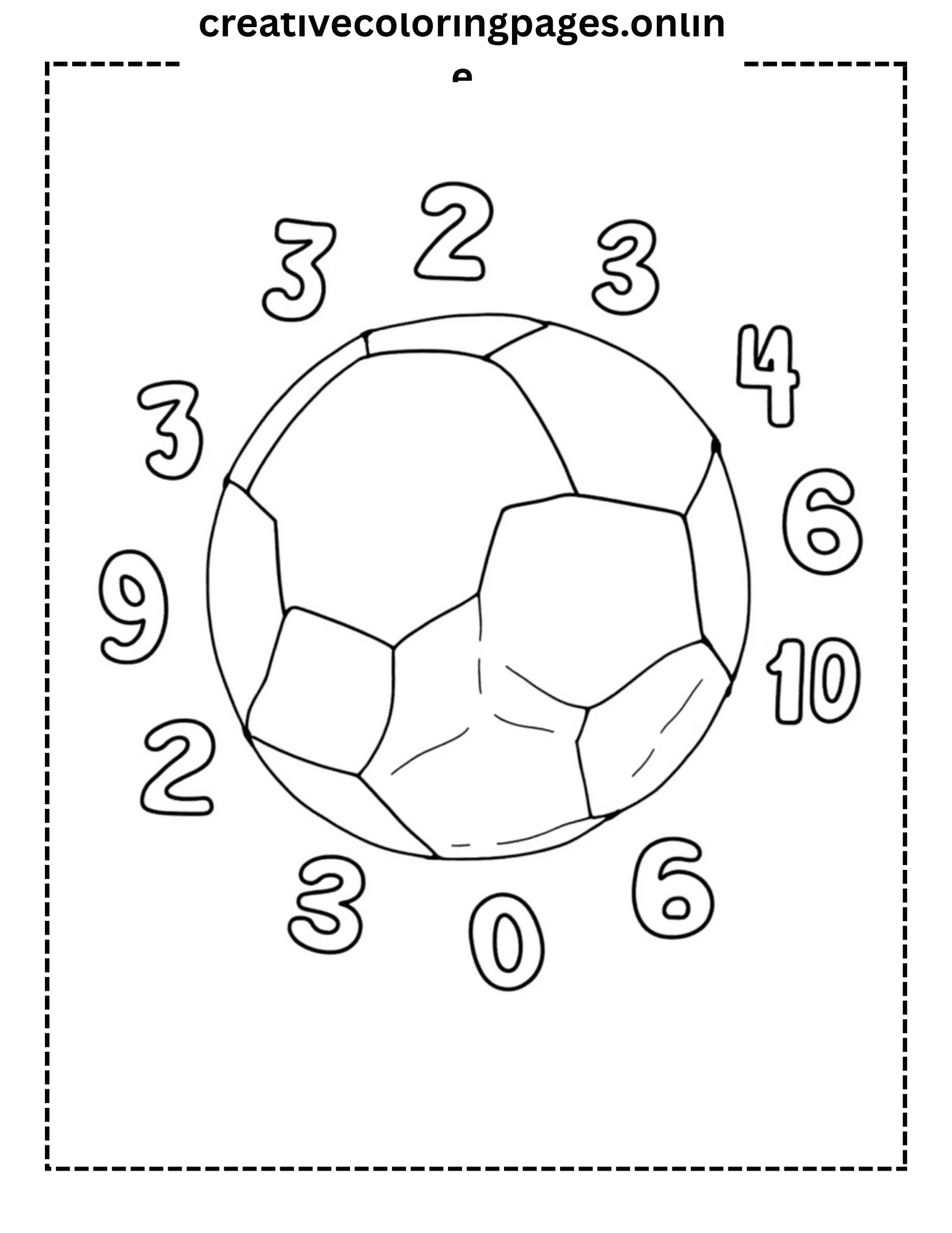 Soccer Ball Color by Number - Football Math Coloring