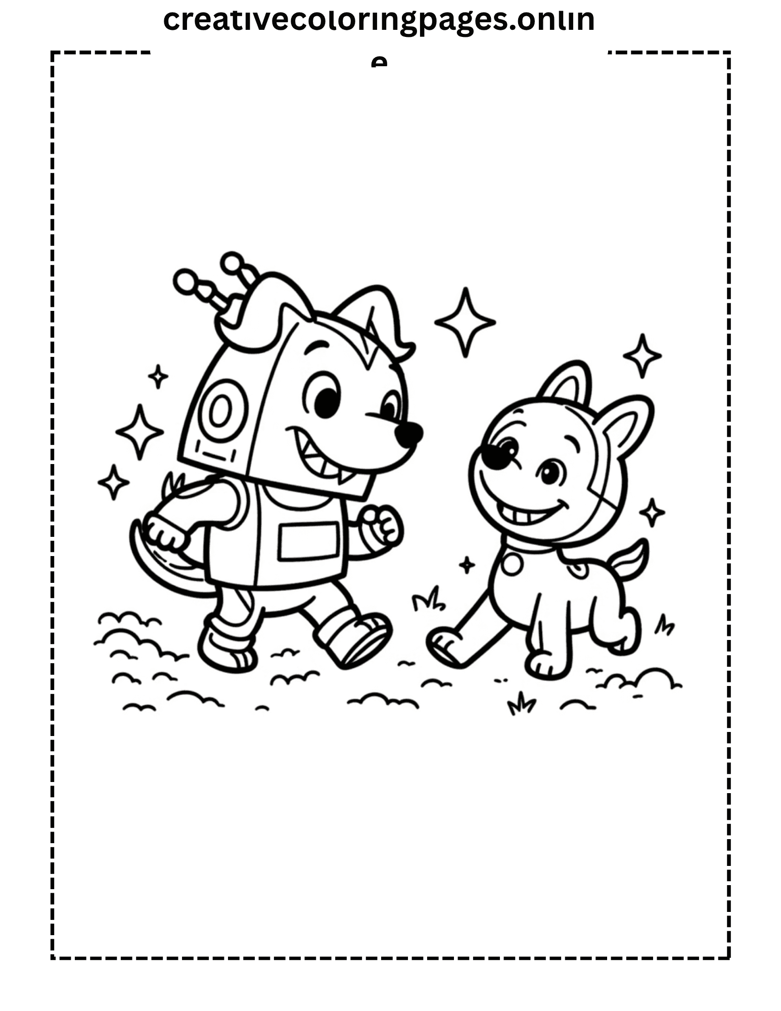 Robot Dog Coloring Page - Puppy Friend Adventur