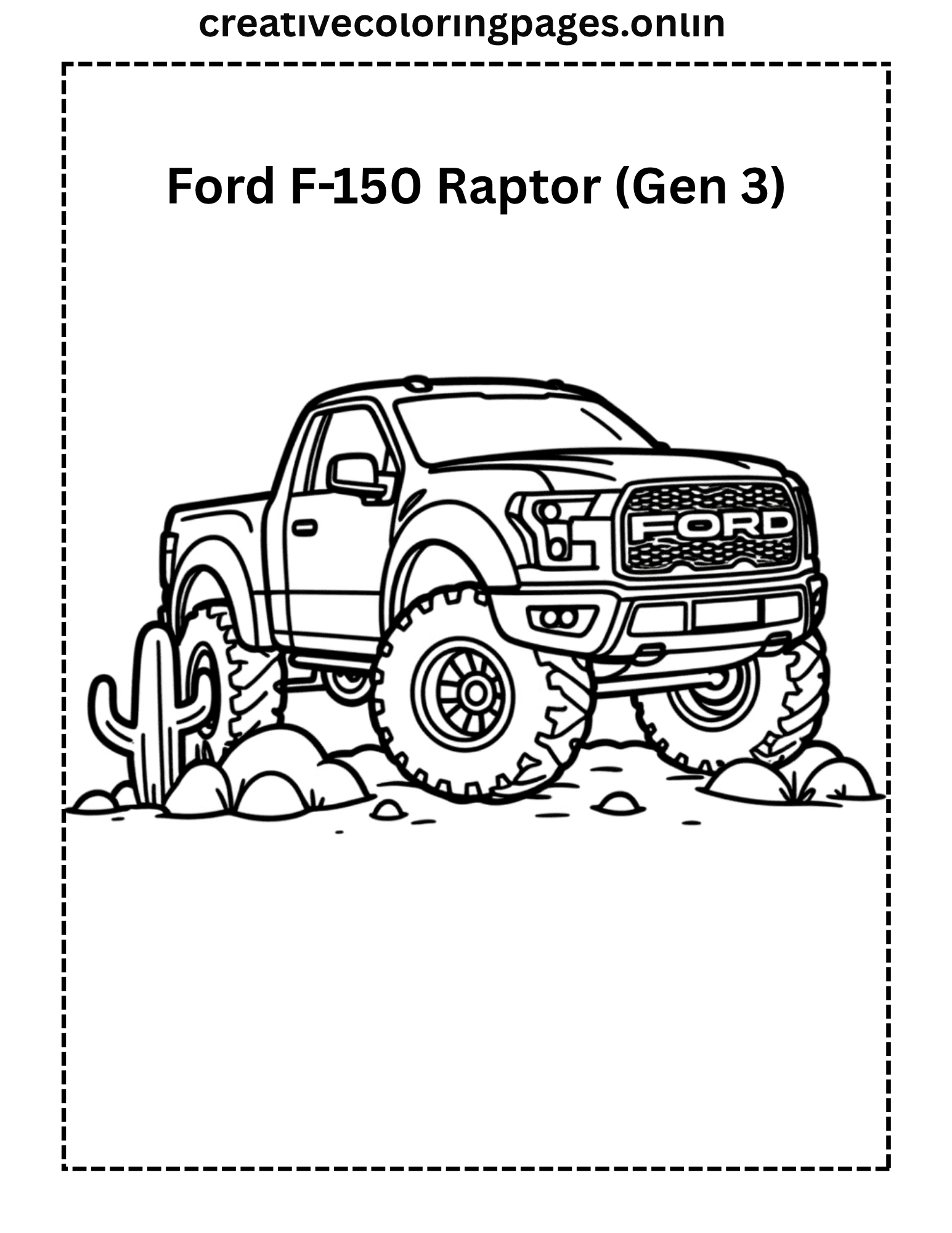 Ford F-150 Raptor Coloring Page - Truck