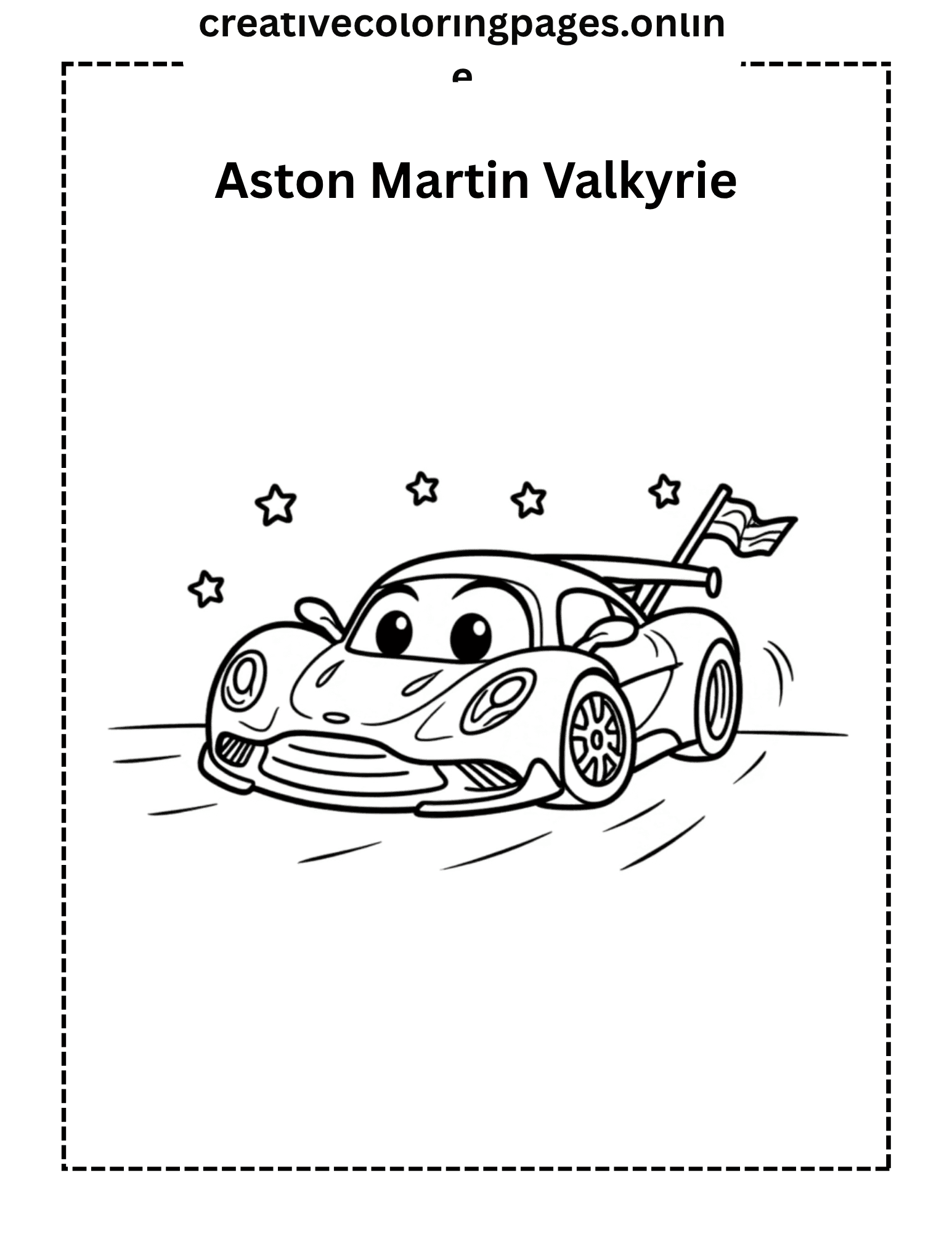 Aston Martin Valkyrie Coloring Page - Supercar