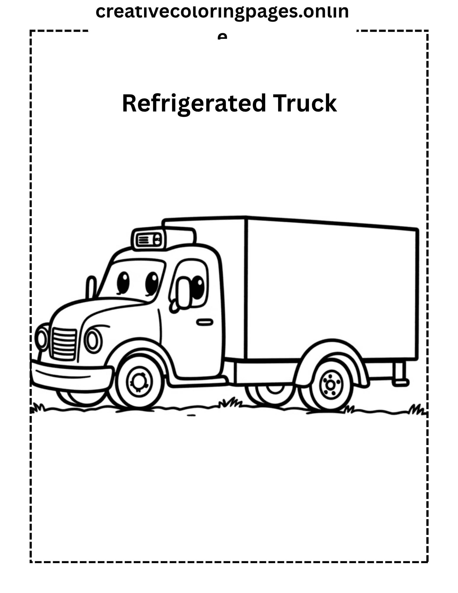 Refrigerated Truck Coloring Page - Image 1