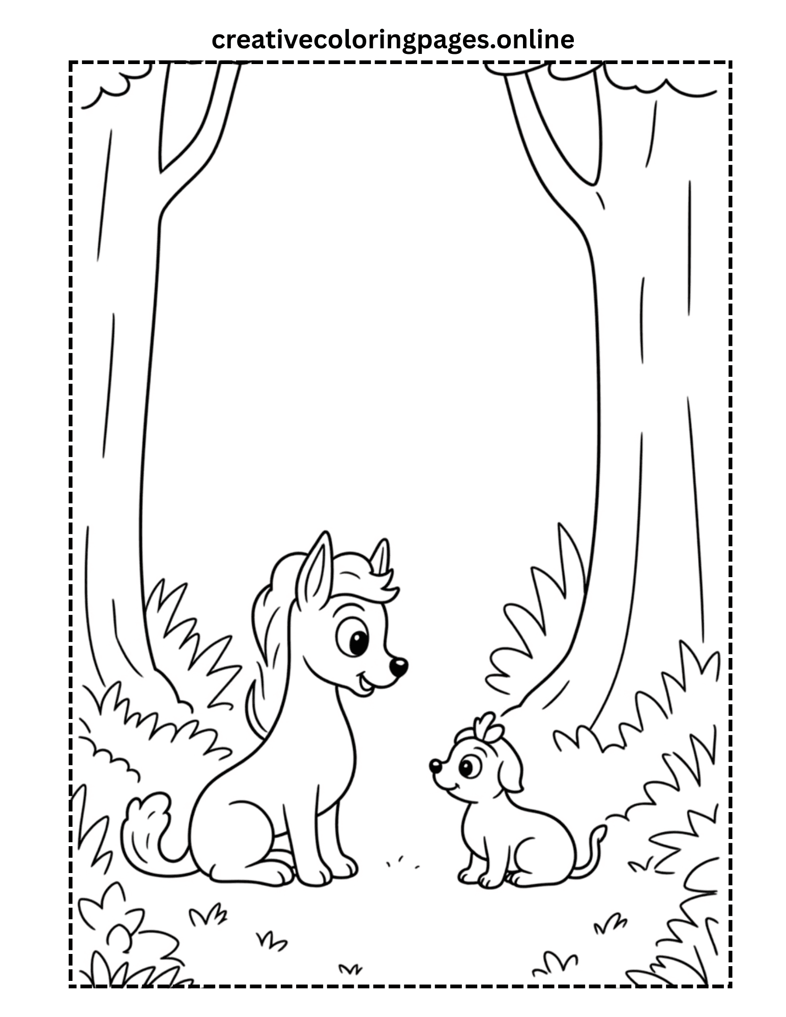 Free Forest Animals Coloring Page