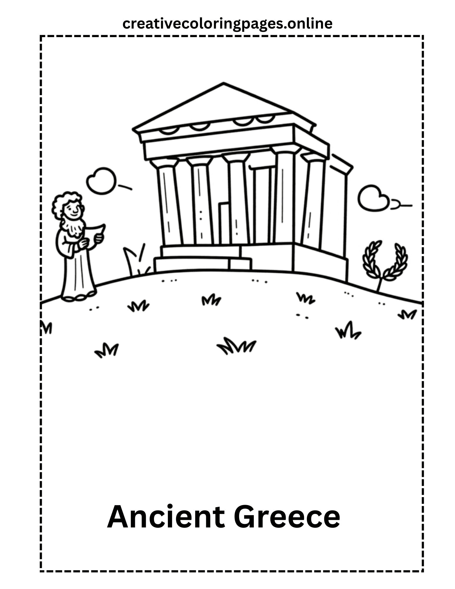 Free Ancient Greece Coloring Page - Image 1
