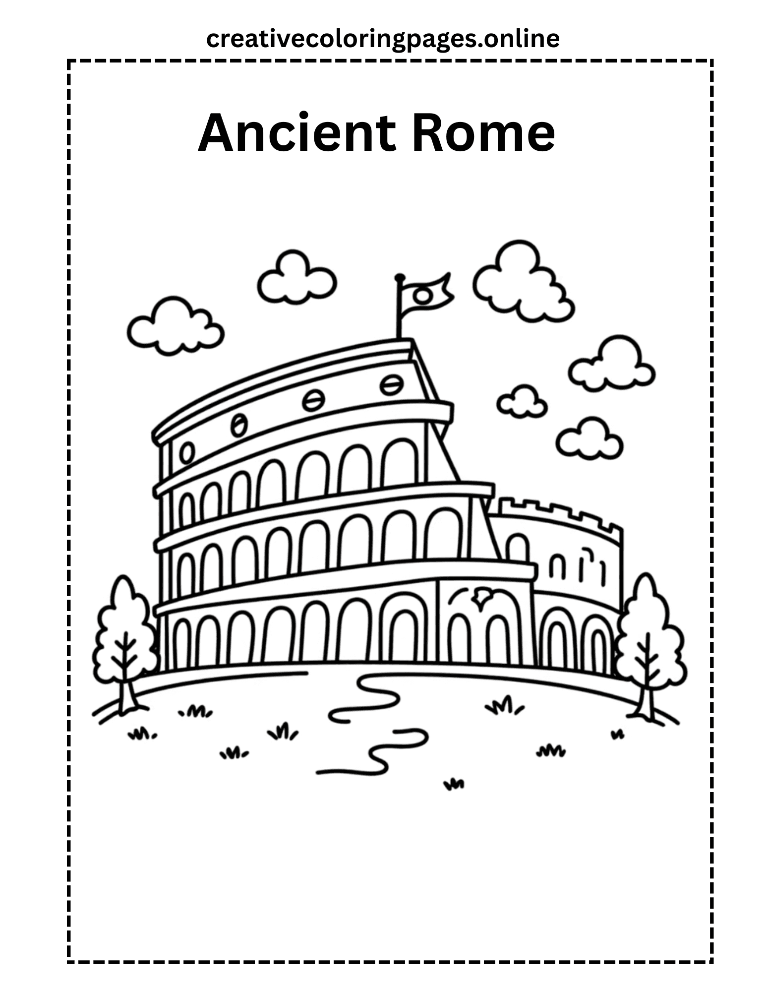 Free Ancient Rome Coloring Page - Image 1