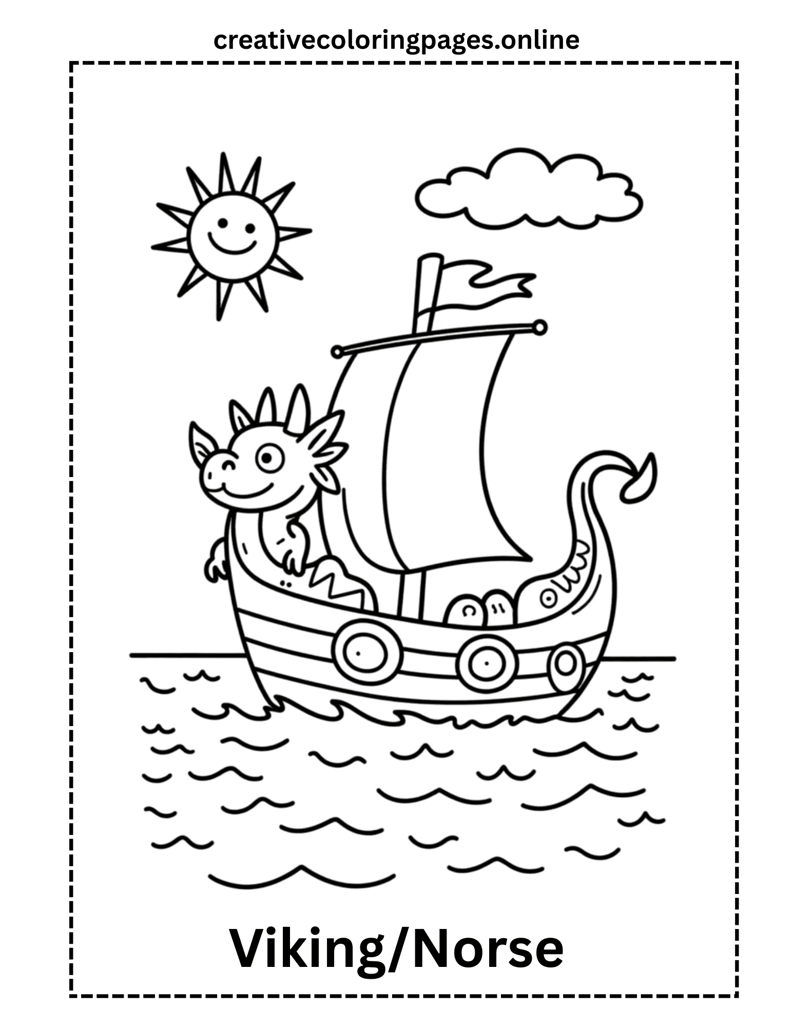 Free Viking Norse Coloring Page - Image 1