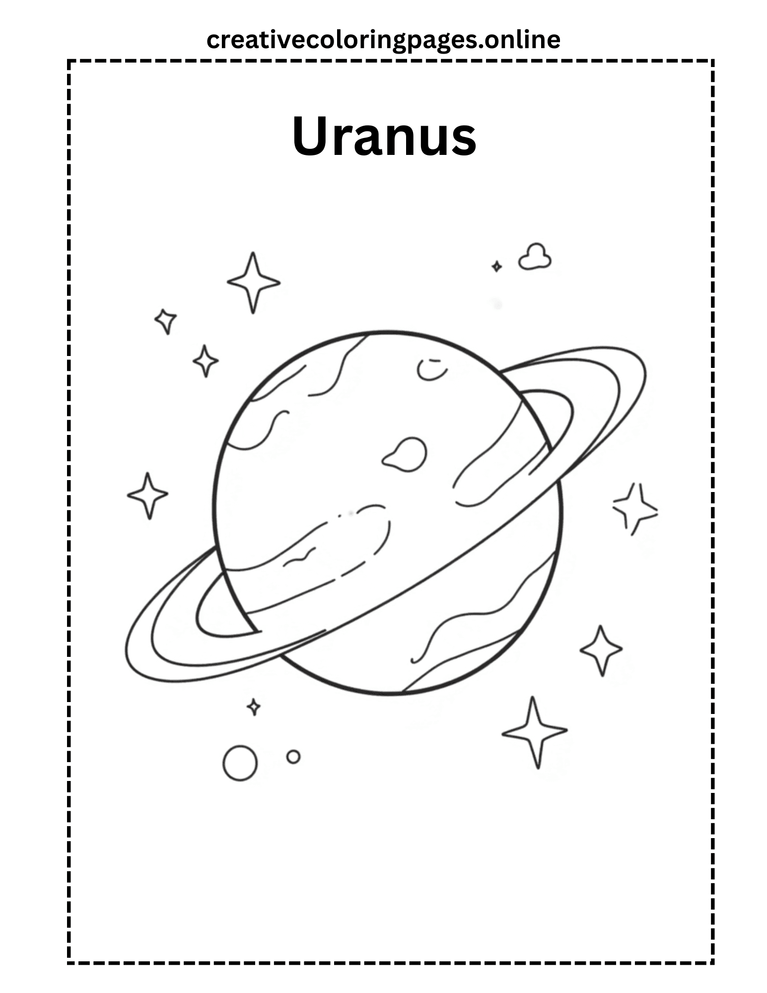 Planet Uranus Coloring Page